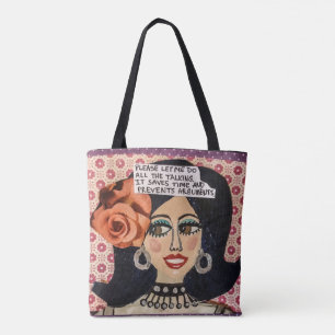 Bolsa Tote Sacola - deixe-me por favor fazer toda a fala. Ele