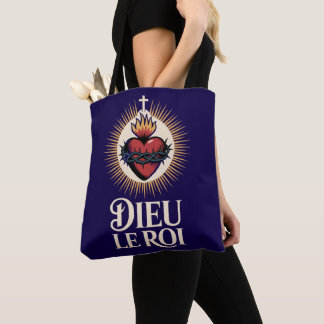 Bolsa Tote Sacola Dieu Le Roi Monarquista Católico Coração Sa
