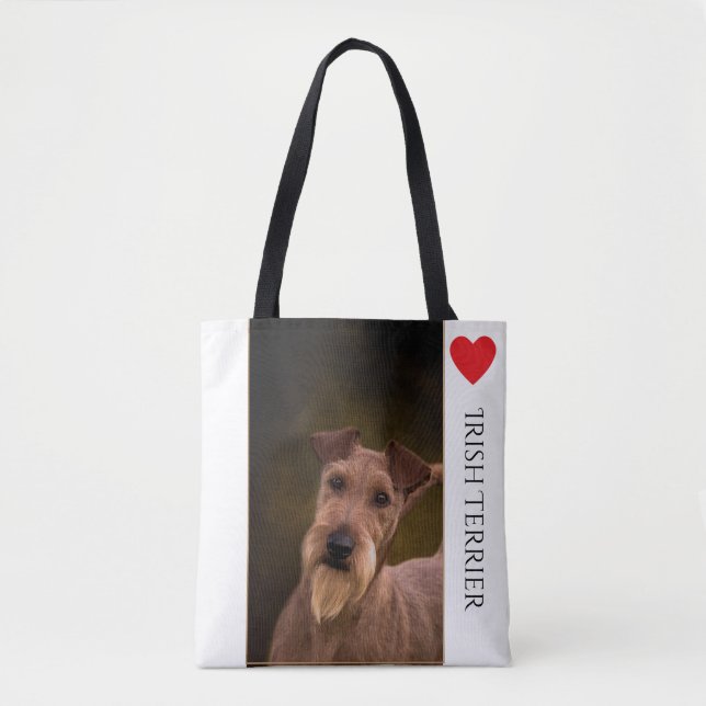 Bolsa Tote Sacola do amante de Terrier irlandês (Frente)