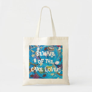 Bolsa Tote Sacola do amante do bolo dos cupcakes azuis"
