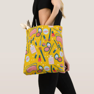 Bolsa Tote Sacola do amarelo do teste padrão da composição