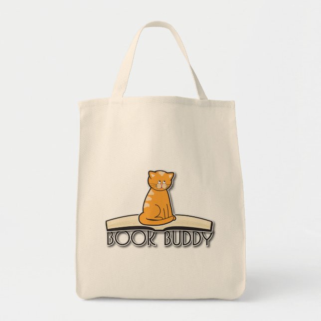 Bolsa Tote Sacola do amigo do livro do gato (Frente)