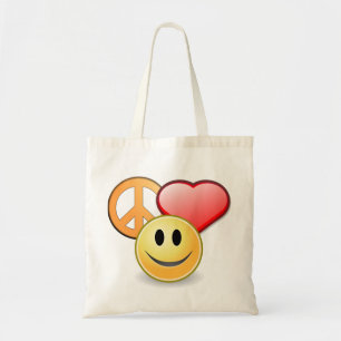Bolsa Tote Sacola do amor e da felicidade da paz