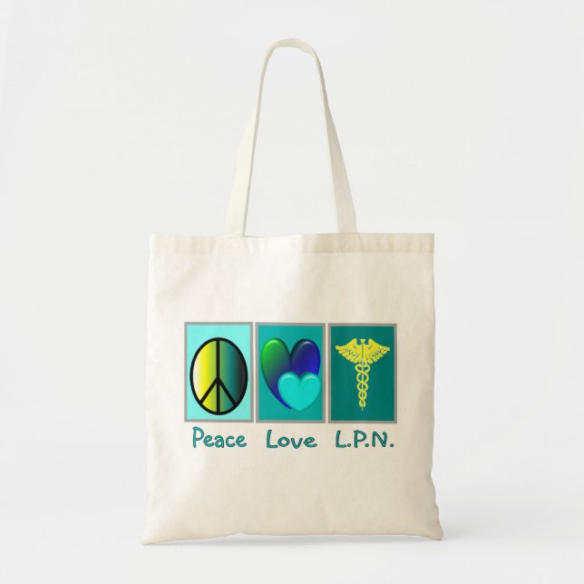 Bolsa Tote Sacola do amor LPN da paz (Frente)
