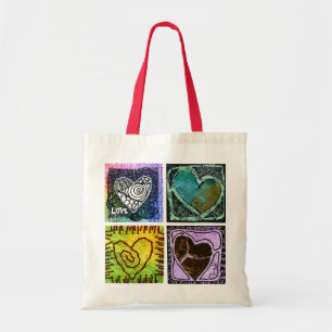 Bolsa Tote Sacola do amor - quatro corações artísticos