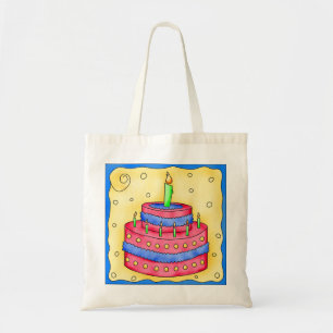 Bolsa Tote Sacola do bolo do feliz aniversario