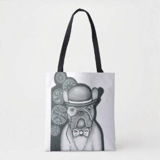 Bolsa Tote Sacola do branco do senhor Bouledogue
