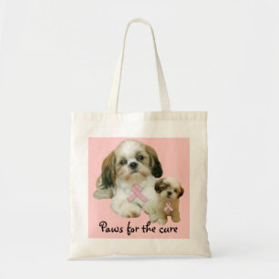 Bolsa Tote Sacola do cancro da mama de Shih Tzu