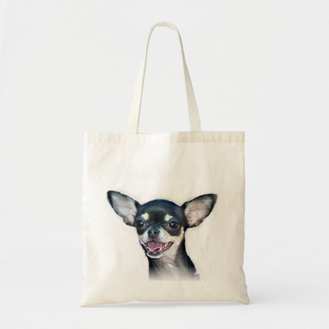 Bolsa Tote Sacola do cão da chihuahua (Frente)