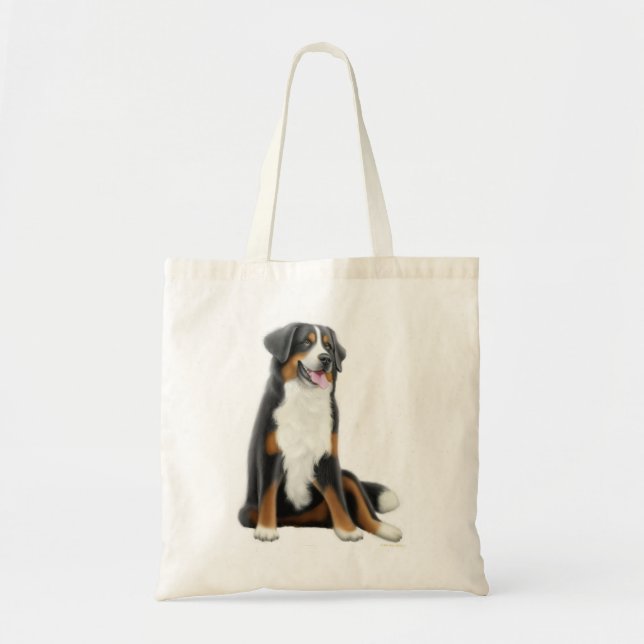 Bolsa Tote Sacola do cão de montanha de Bernese (Frente)