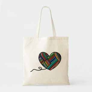 Bolsa Tote Sacola do coração do fio