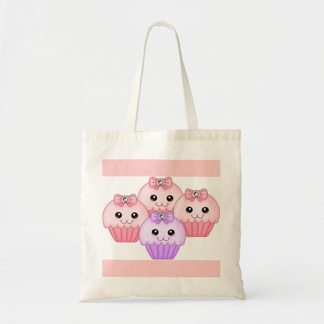 Bolsa Tote Sacola do cupcake (Frente)