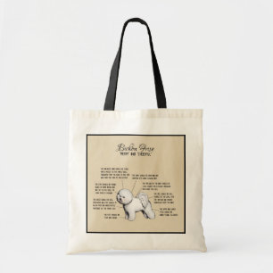 Bolsa Tote Sacola do diagrama de Bichon Frise