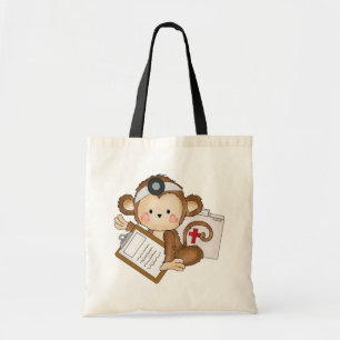 Bolsa Tote Sacola do doutor do macaco dos desenhos animados