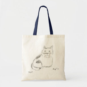 Bolsa Tote Sacola do esboço do gatinho