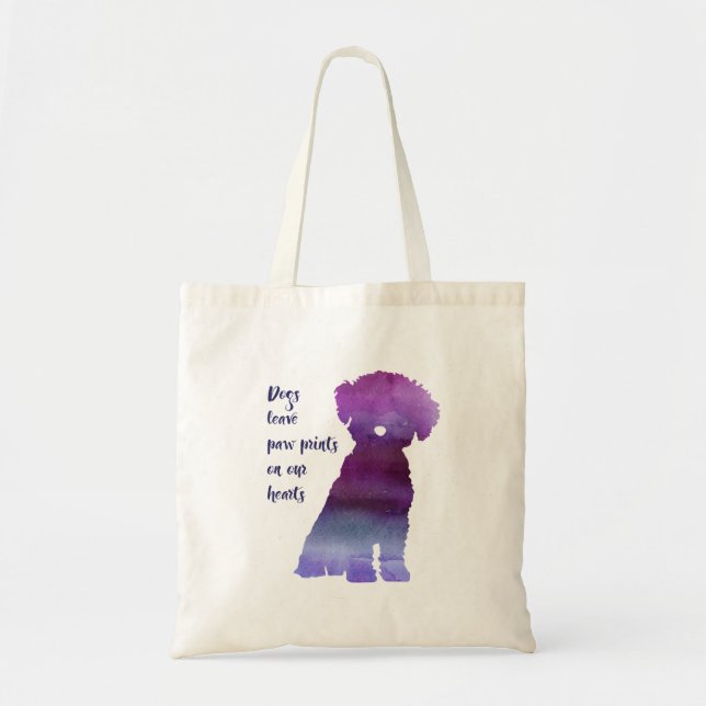Bolsa Tote Sacola do estilo de Bichon Frise dos amantes do (Frente)