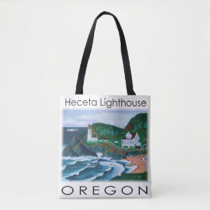 Bolsa Tote Sacola do farol de Heceta