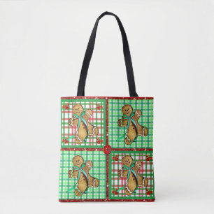 Bolsa Tote Sacola do feriado do Natal do remendo dos homens