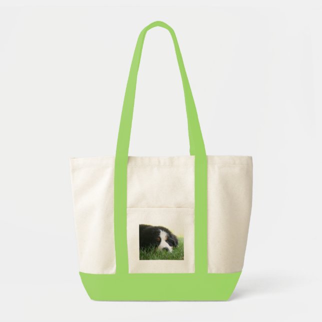 Bolsa Tote Sacola do filhote de cachorro de Bernese (Frente)