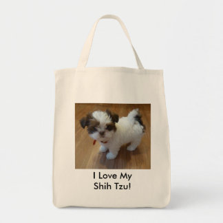 Bolsa Tote Sacola do filhote de cachorro de Shih Tzu