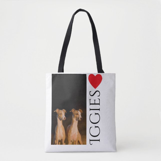 Bolsa Tote Sacola do galgo italiano (Frente)