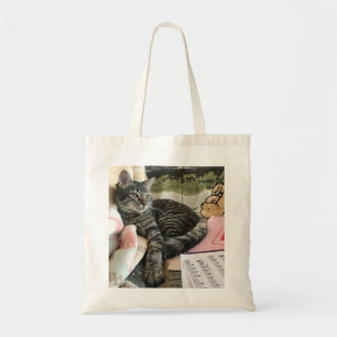 Bolsa Tote Sacola do gato de gato malhado