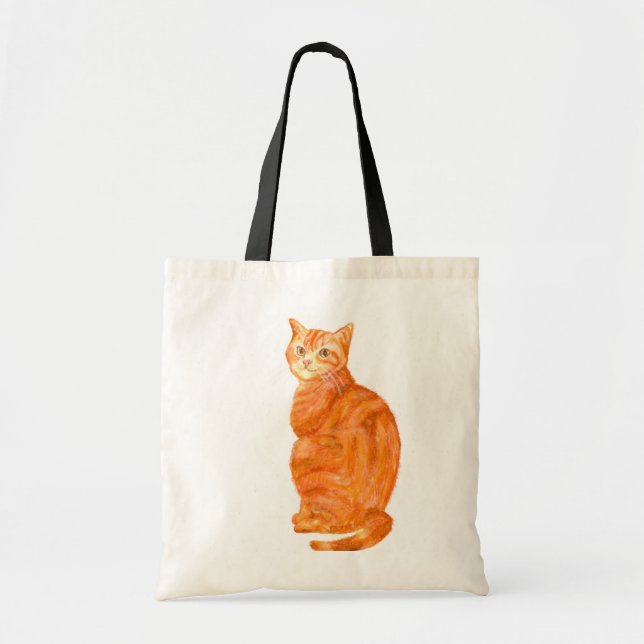 Bolsa Tote Sacola do gato do gengibre (Frente)