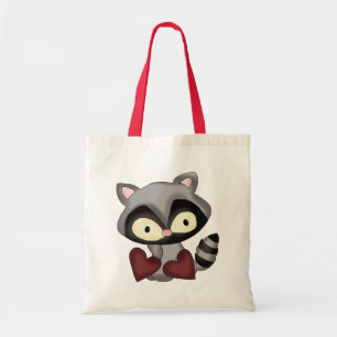 Bolsa Tote Sacola do guaxinim do dia dos namorados