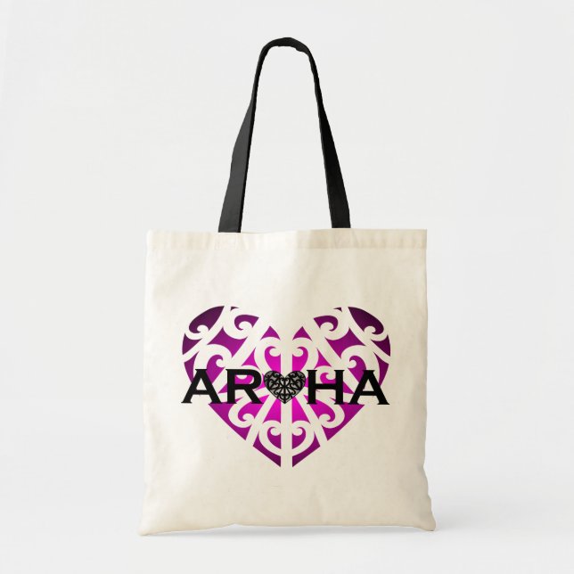 Bolsa Tote Sacola do impressão de "Aroha" (Frente)