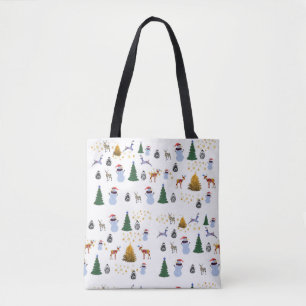Bolsa Tote Sacola do impressão do feriado de inverno toda