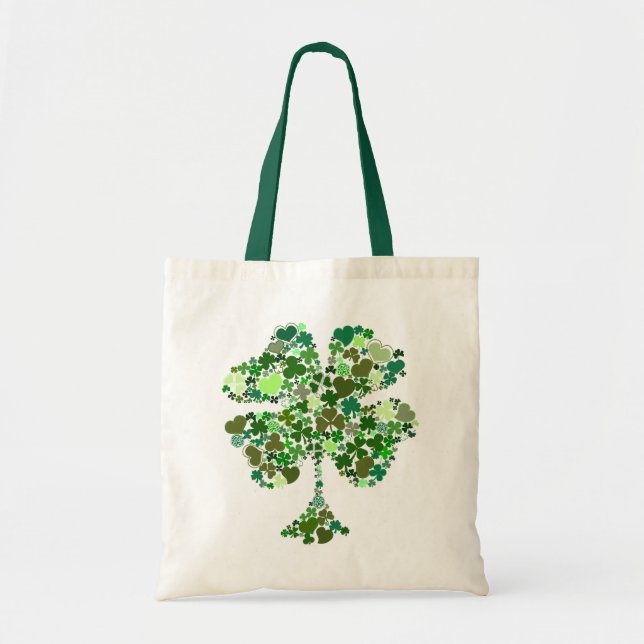 Bolsa Tote Sacola do irlandês do trevo de quatro folhas (Frente)