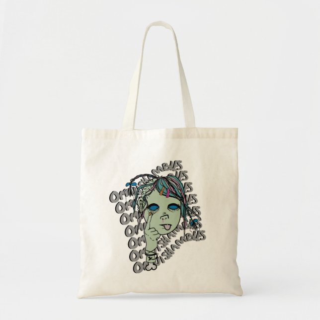 Bolsa Tote Sacola do logotipo do Zombi-Punk (Frente)