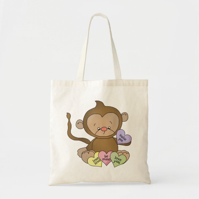 Bolsa Tote Sacola do macaco dos doces (Frente)