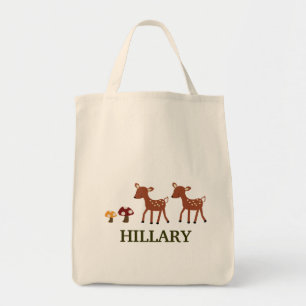 Bolsa Tote Sacola do mantimento de DOIS CERVOS da FLORESTA -