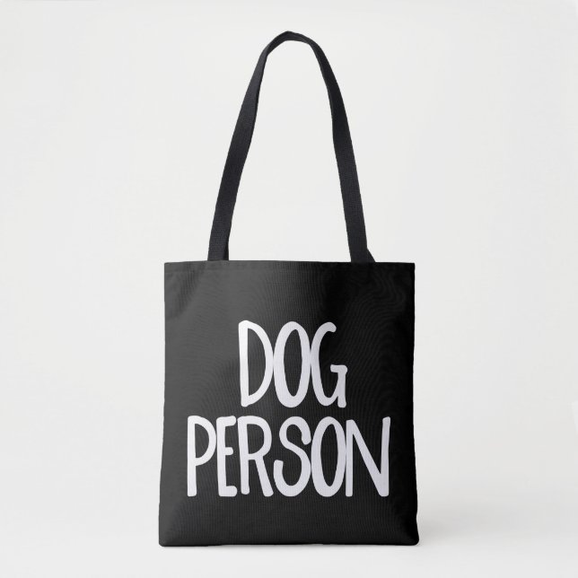 Bolsa Tote Sacola do meio de impressão da pessoa do cão toda (Frente)