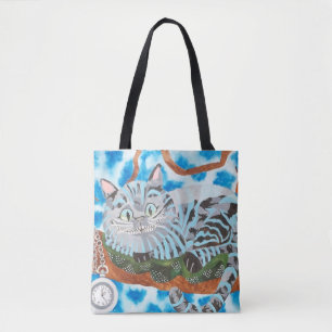 Bolsa Tote Sacola do meio do gato de Cheshire
