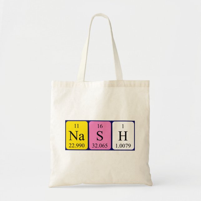 Bolsa Tote Sacola do nome da mesa periódica de Nash (Frente)