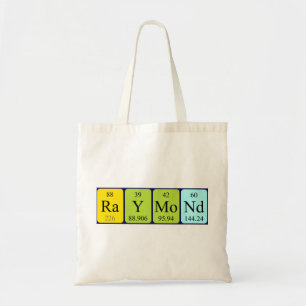 Bolsa Tote Sacola do nome da mesa periódica de Raymond