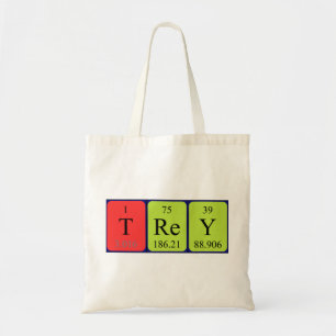 Bolsa Tote Sacola do nome da mesa periódica de Trey