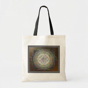 Bolsa Tote Sacola do orçamento de Sri Yantra9