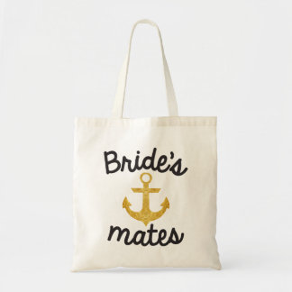 Bolsa Tote Sacola do ouro da dama de honra dos companheiros