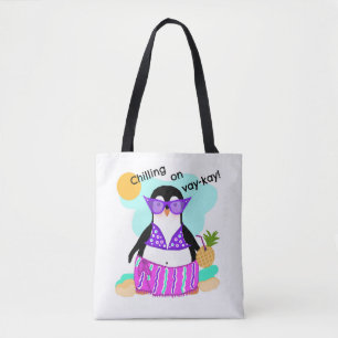 Bolsa Tote SACOLA do pinguim das férias