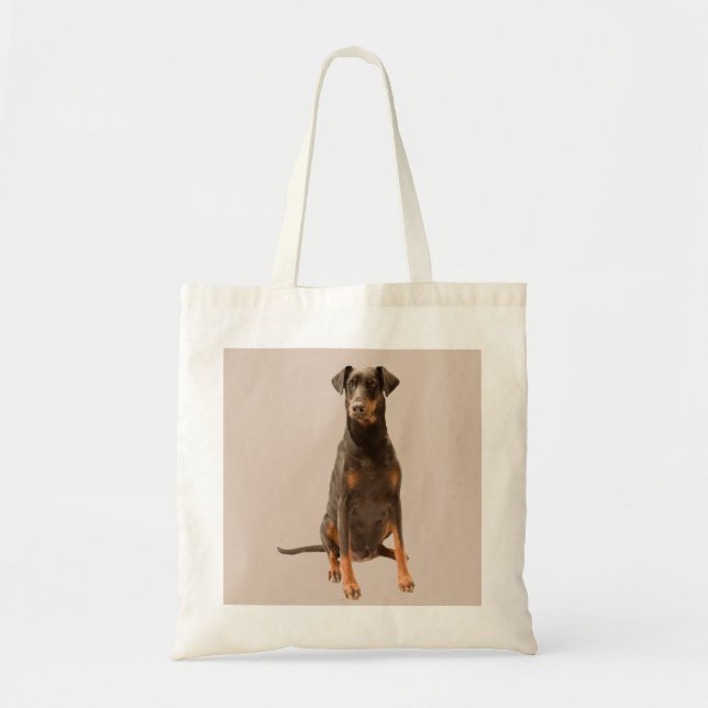 Bolsa Tote Sacola do Pinscher do Doberman (Frente)