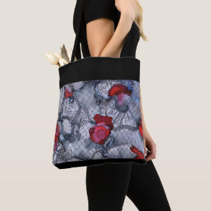 Bolsa Tote Sacola do rosa do preto