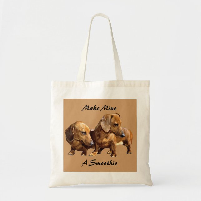 Bolsa Tote Sacola do Smoothie do Dachshund (Frente)