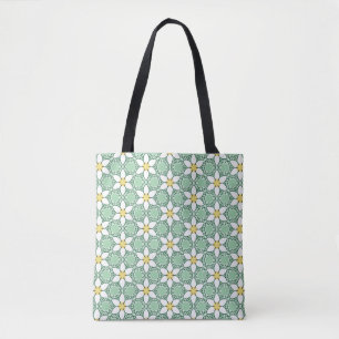 Bolsa Tote Sacola do teste padrão dos lírios brancos