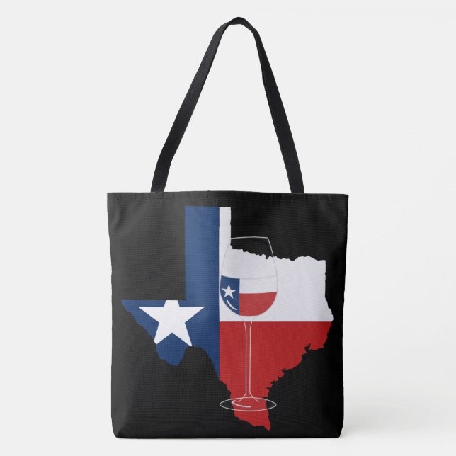 Bolsa Tote Sacola do vinho de Texas (Frente)