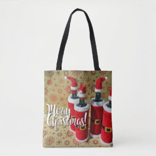 Bolsa Tote Sacola do vinho do Feliz Natal!