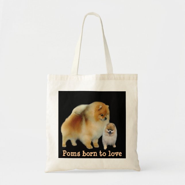 Bolsa Tote Sacola dos amigos de Pomeranian (Frente)