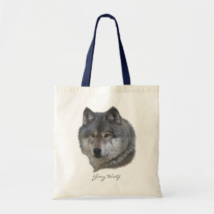 Bolsa Tote Sacola dos animais selvagens do LOBO de MADEIRA
